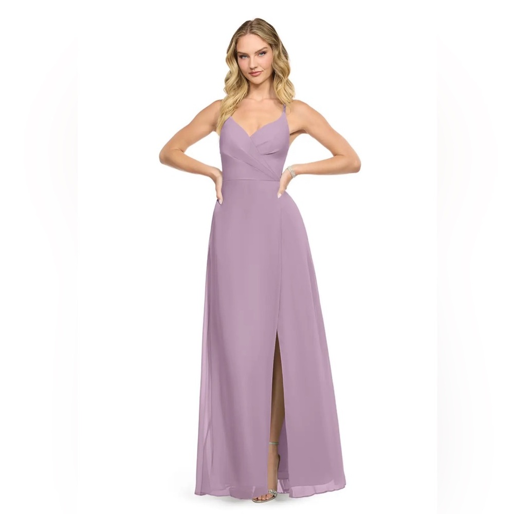 NWT Azazie Davis size 14 wisteria purple bridesmaid dress pastel prom wedding